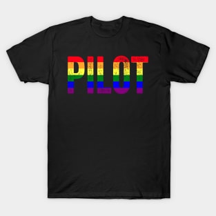 Pilot rainbow stripe T-Shirt